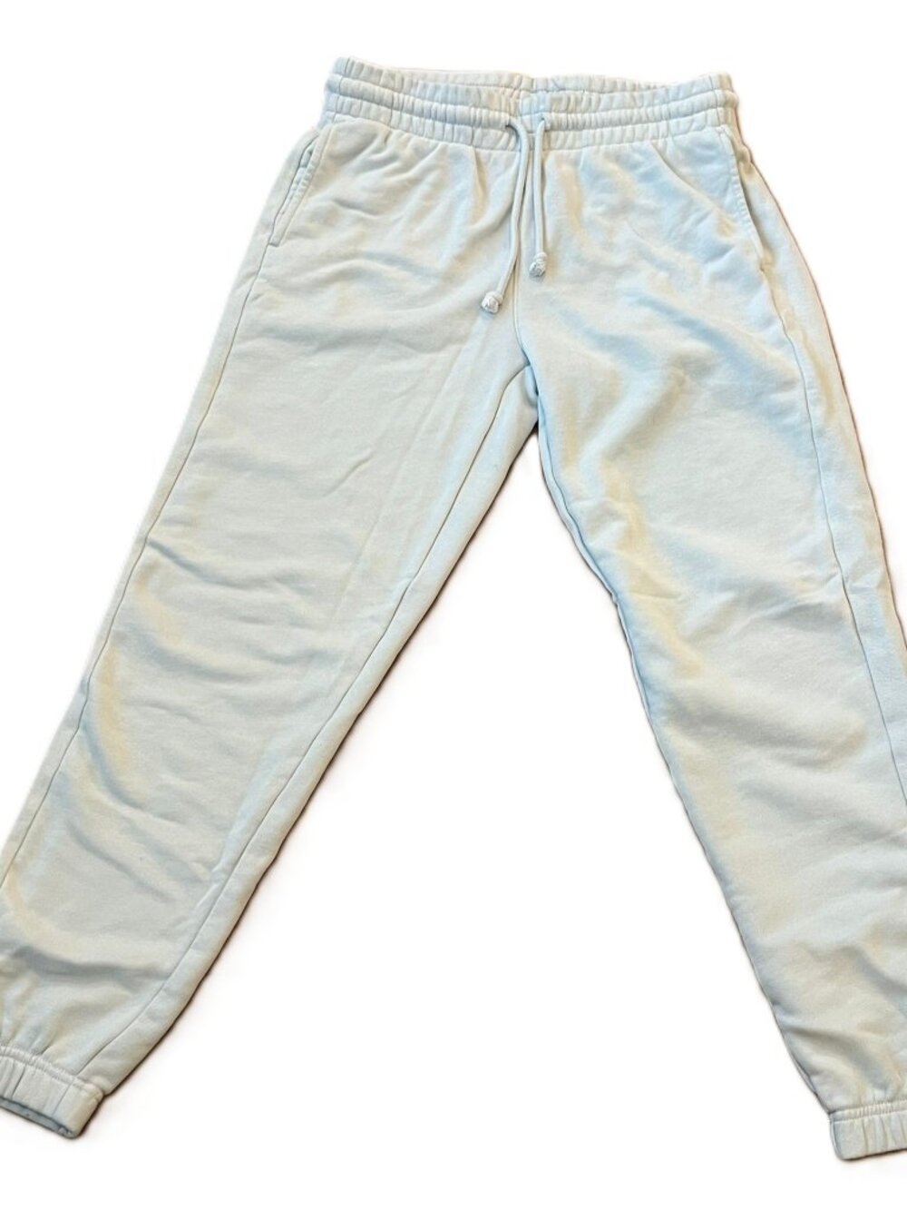 Aritzia TNA Cotton Terry Joggers Airy AF Light Blue Plein Air Size XS